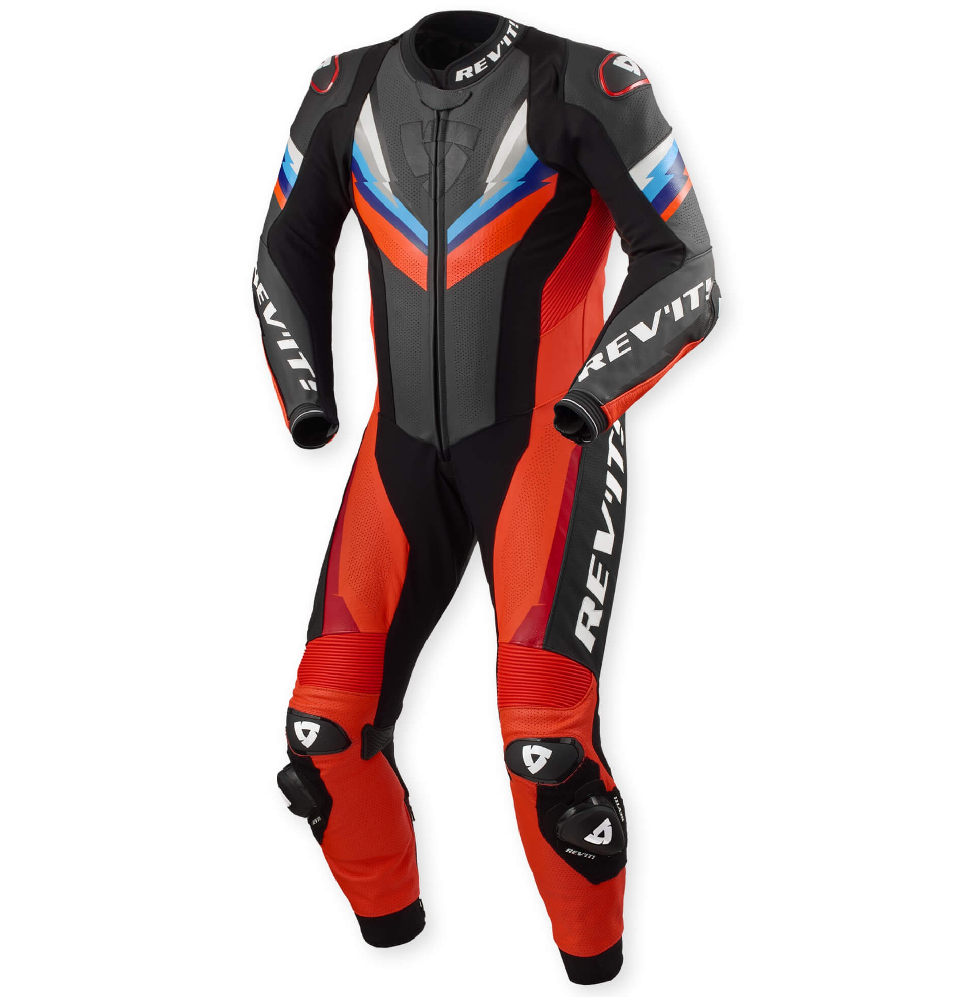 REV'IT One Piece Quantum 3 Neon Red-Black