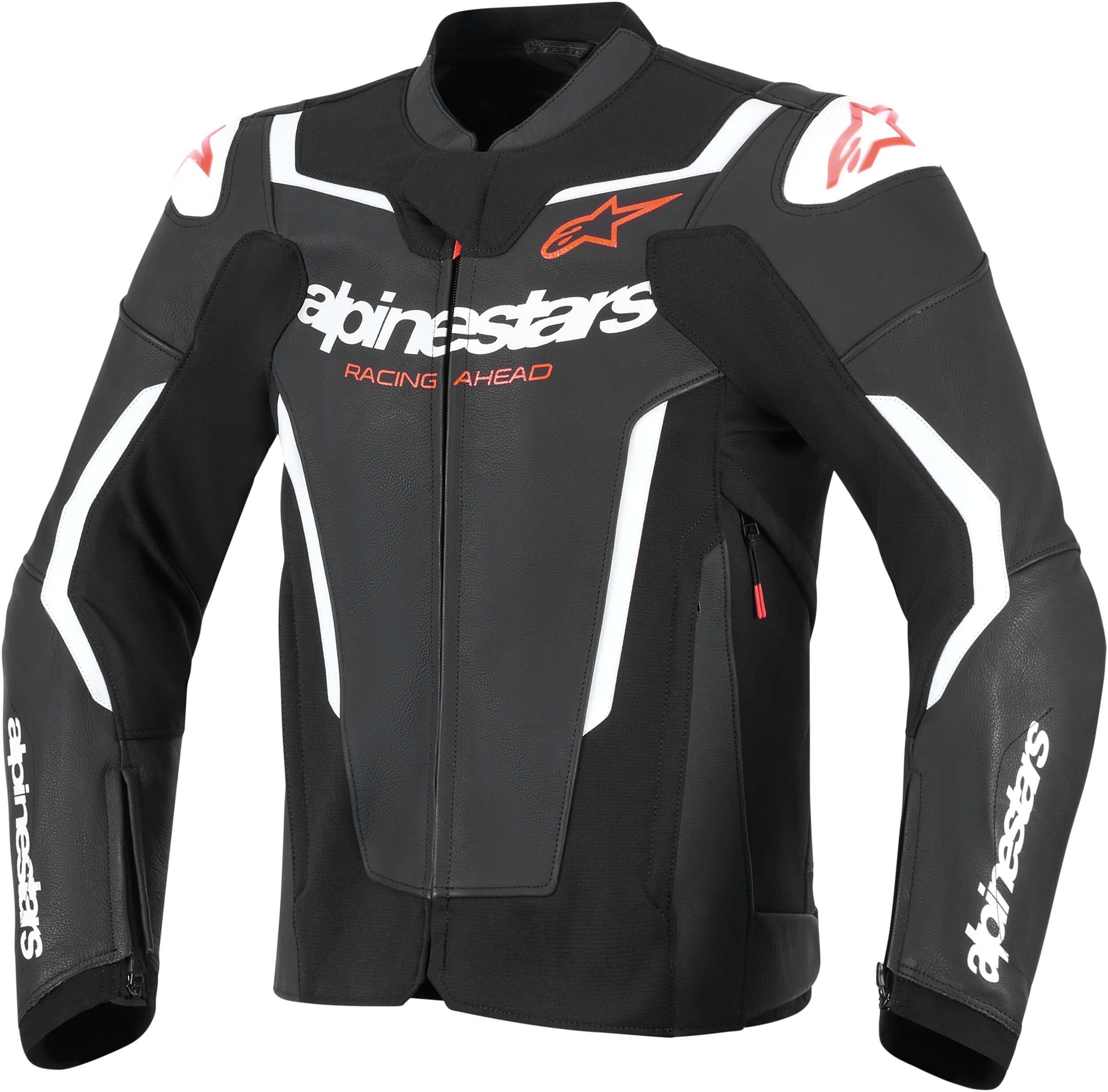GP FORCE V2 Lederjacke schwarz-weiß