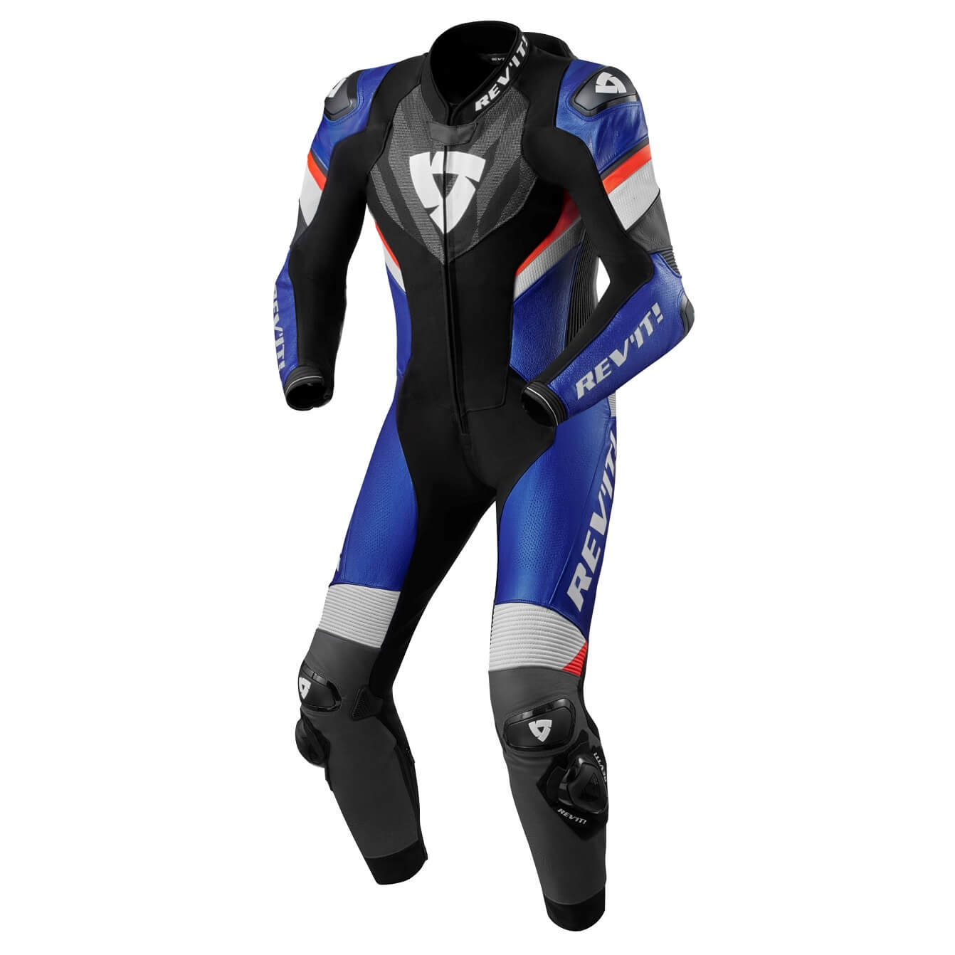 Einteilige Lederkombi Hyperspeed 2 Schwarz-Blau, Herren