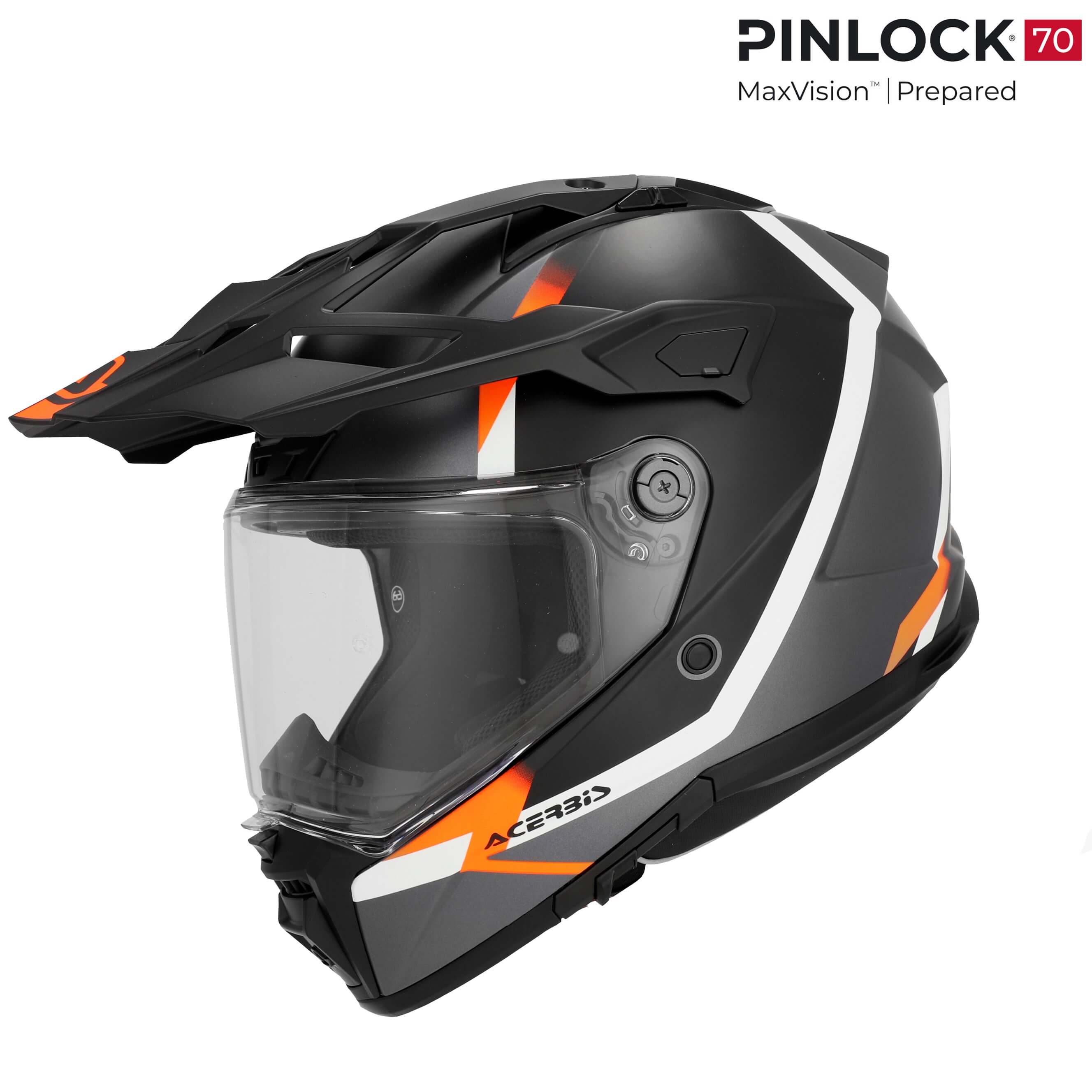Acerbis Helm Attack nero/arancio fluo