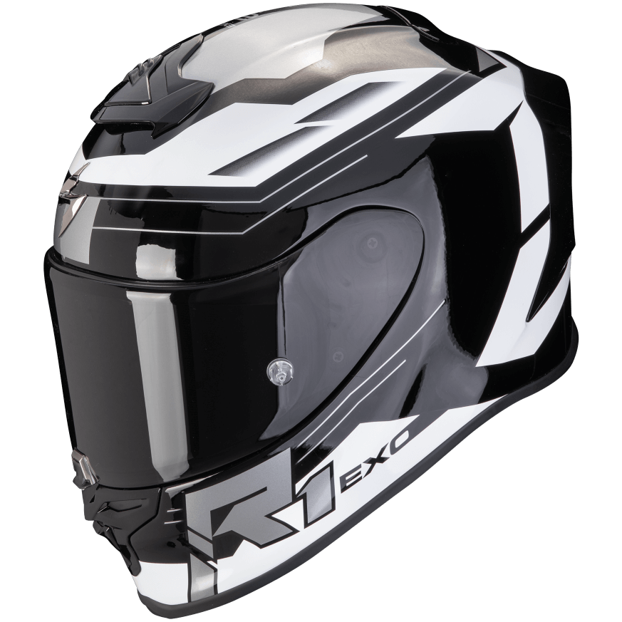 *Scorpion EXO R1 EVO AIR BLAZE Schwarz-Weiss