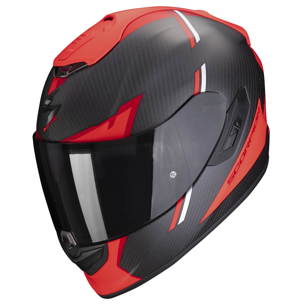 *Scorpion EXO-1400 EVO CARBON AIR KENDAL mattschwarz-rot