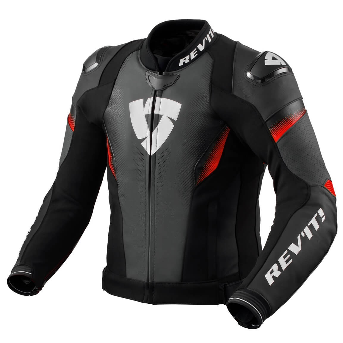 REV'IT! Jacke Control Schwarz-Neon Rot