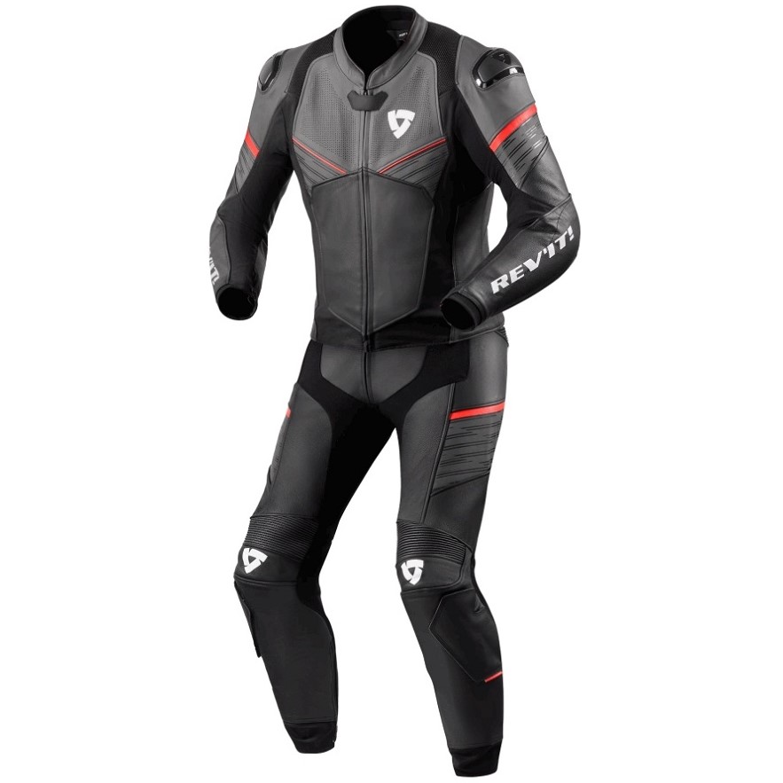 REV'IT! Kombi Beta Anthrazit-Neon Rot,