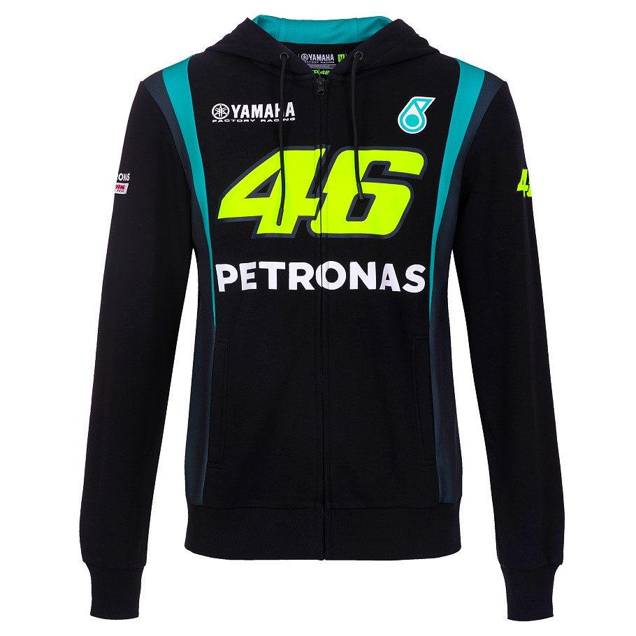 VR46 Petronas Zip Hoodie Dual black