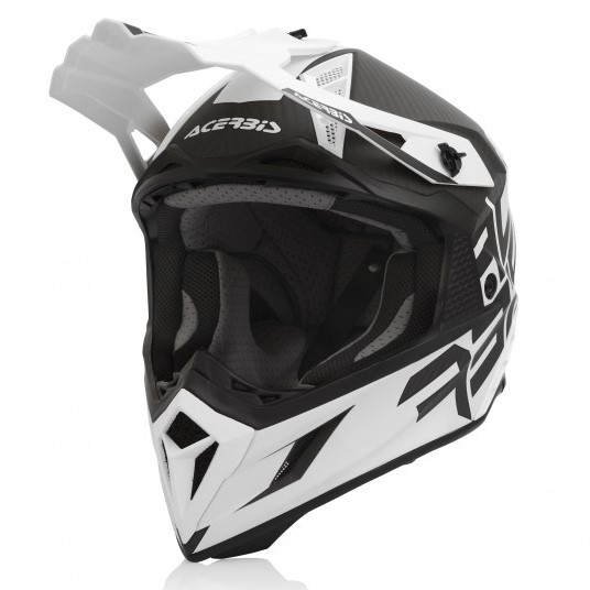 *Acerbis MX-Helm IMPACT STEEL CARBON weiß/schwarz