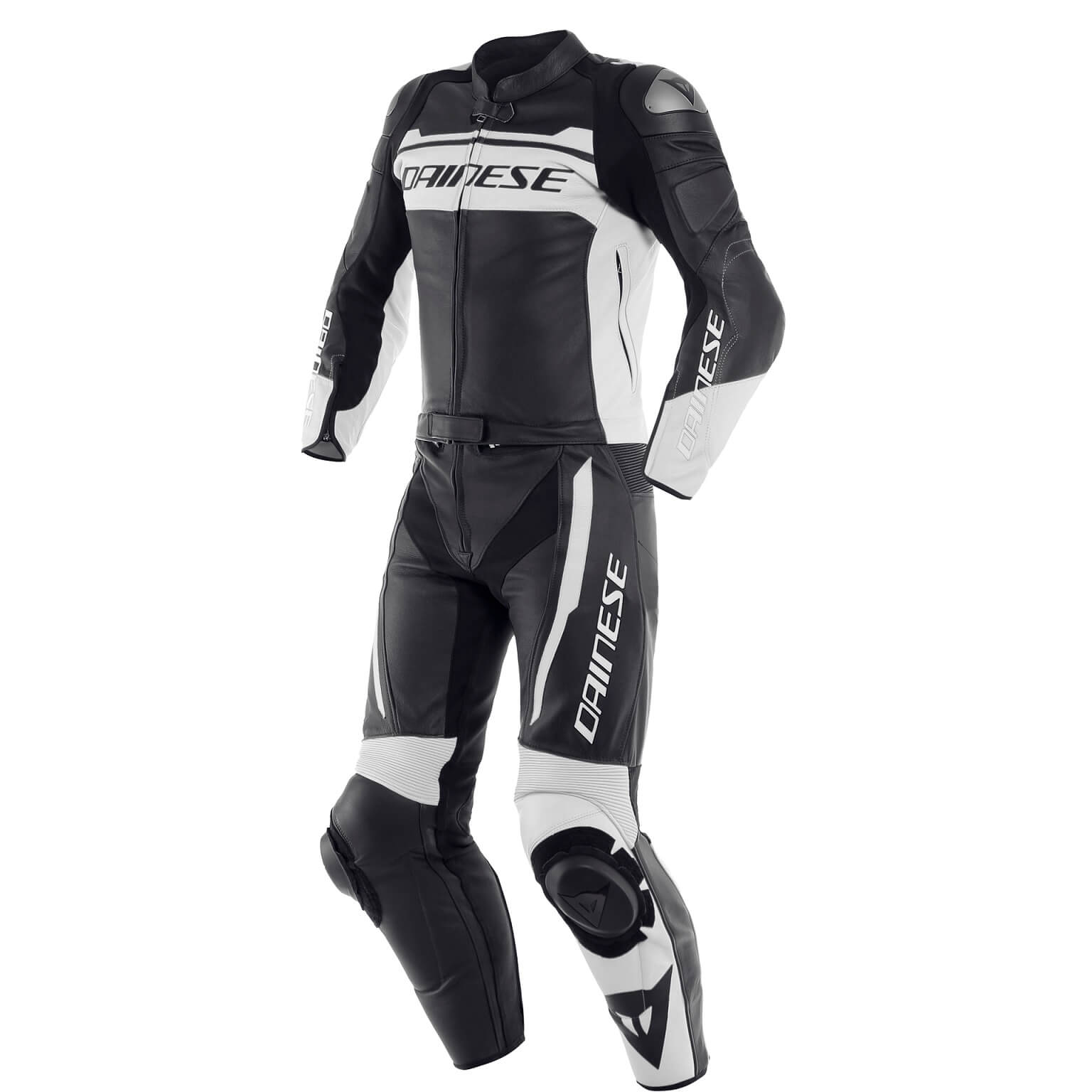 Dainese MISTEL 2-tl Lederkombi black-matt/white/black-matt