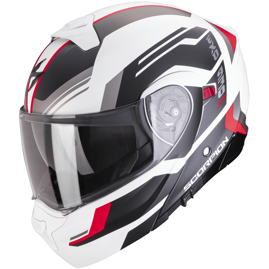 *Scorpion EXO-930 EVO SIKON Mattweiss-Schwarz-Rot