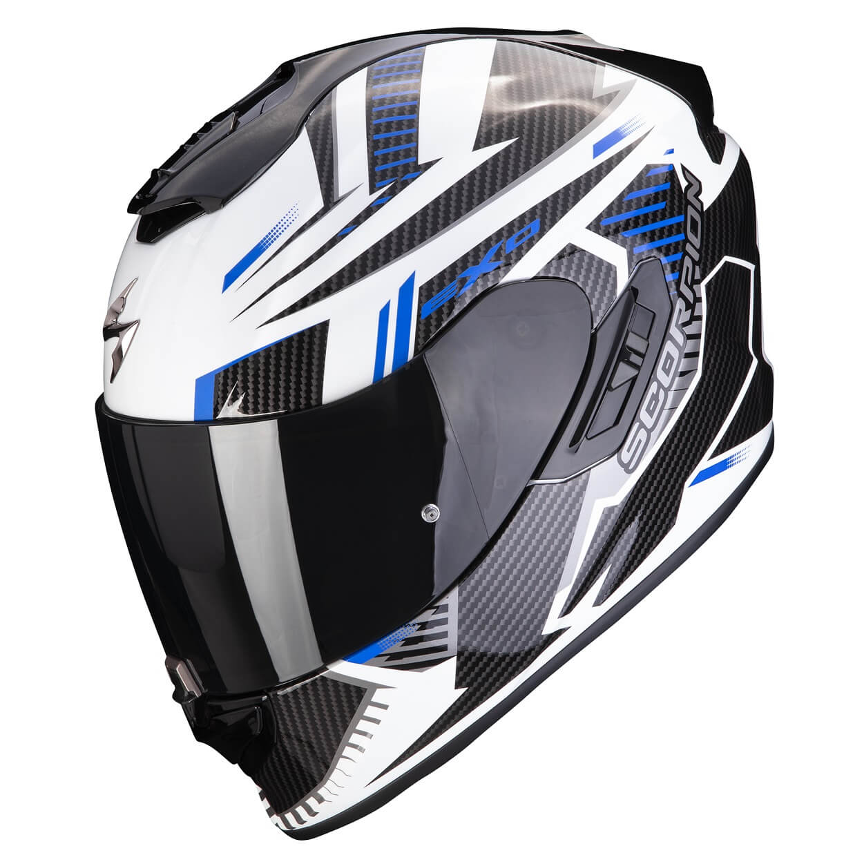 *Scorpion EXO-1400 EVO AIR SHELL weiss-blau