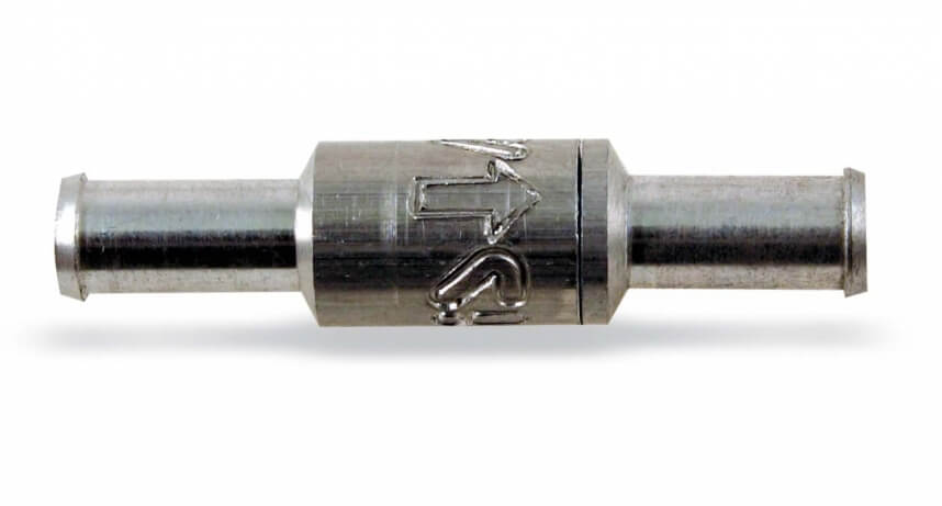 Aluminium Entluft. Ventil Tank silber