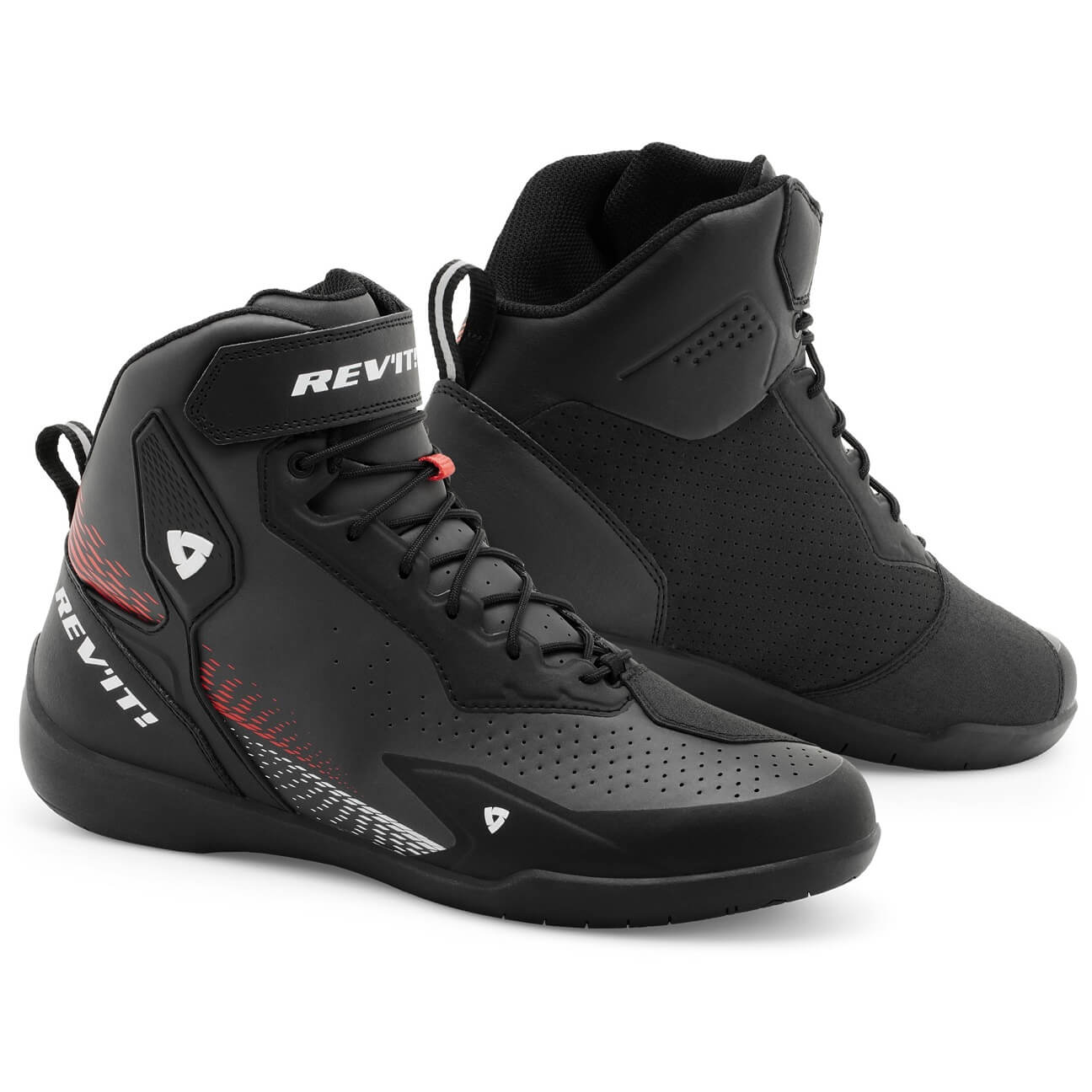 REV'IT Schuhe G-Force 2 Schwarz-Neon Rot