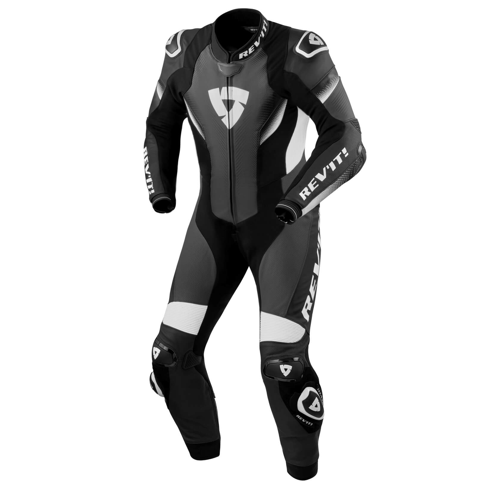 REV'IT! Einteilige Lederkombi Control Schwarz-Weiß
